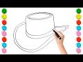 H for Hat / How To Draw a Hat For Kids Step by Step !