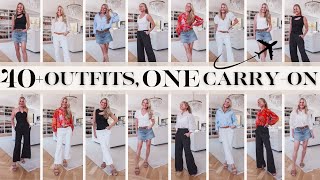 More Than 40 Outfits Using ONLY 14 Pieces (Summer Packing, Pack in Carry On, Travel Wardrobe)