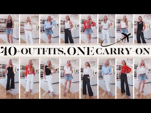 More Than 40 Outfits… Using ONLY 14 Pieces! (Summer Packing, Pack