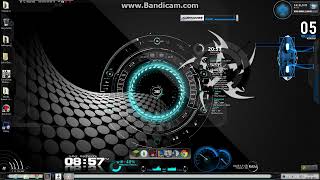 My desktop with rainmeter and alienware media play (windows 8)