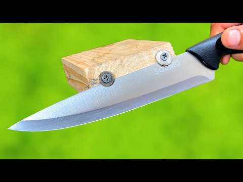 видео: 3 удивительных способа заточить нож до бритвенной остроты: заточка как профессионал!