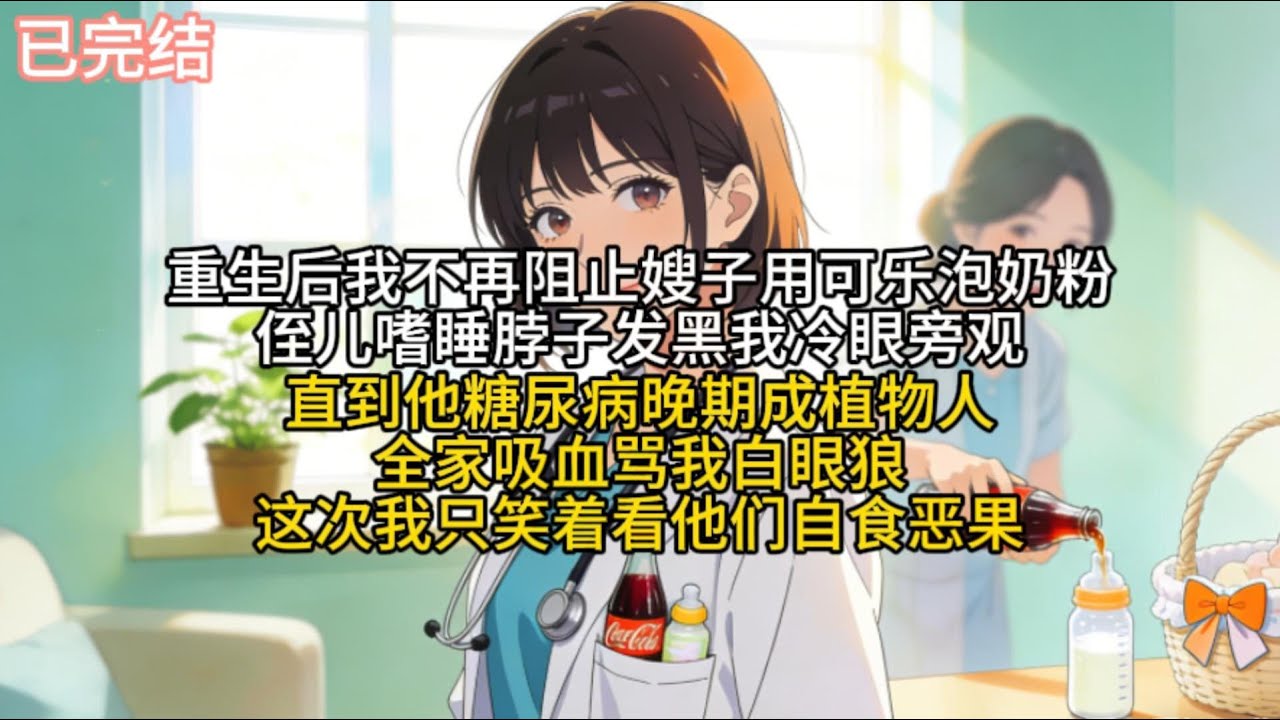 【已完结】重生后我不再阻止嫂子用可乐泡奶粉！侄儿嗜睡脖子发黑我冷眼旁观，直到他糖尿病晚期成植物人。全家吸血骂我白眼狼？这次我只笑着看他们自食恶果。 #爽文 #重生 #家庭伦理 #现代言情