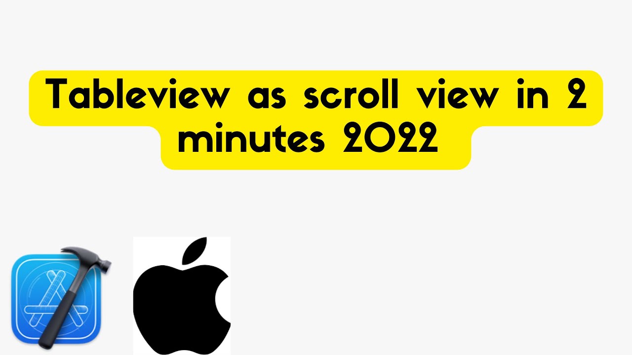 How to use tableView as scrollView in just 2 minutes in 2022 latest Xcode13 swift5.2.