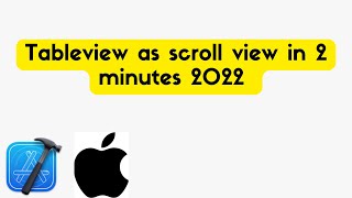How to use tableView as scrollView in just 2 minutes in 2022 latest Xcode13 swift5.2.#ios #swift