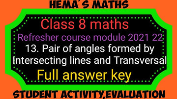 Tn 8th maths refresher course module chapter 13 answer key