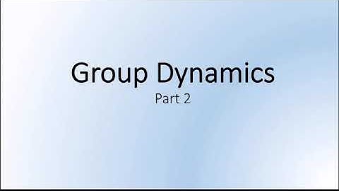 Mr Treharne’s Videos: Group Dynamics Part 2/2 . WJEC A2 PE