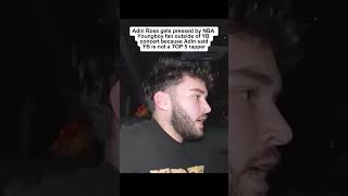 Adin Ross gets pressed by YB fan outside of NBA Youngboy concert 💀 #adinross #shorts #viral