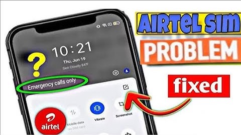 Airtel SIM Emergency Calls Only Problem | How to Solve Emergency Calls Only Airtel SIM Card Issue