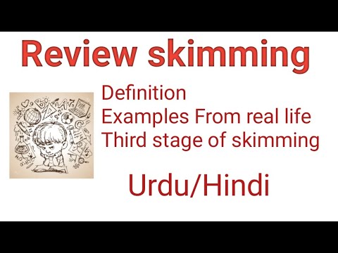 What is Review skimming? /type of skimming/ Urdu /Hindi # skimming