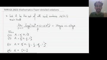 Question Number 7 PART A | TIFR GS 2021 Mathematics Paper Solutions | Vigyan Bharat | Nikhil Raghav