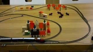 Z scale layout Ikea table top
