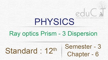 Physics:Ray optics Prism-3 Dispersion (Std12th sem-3 chap-6)