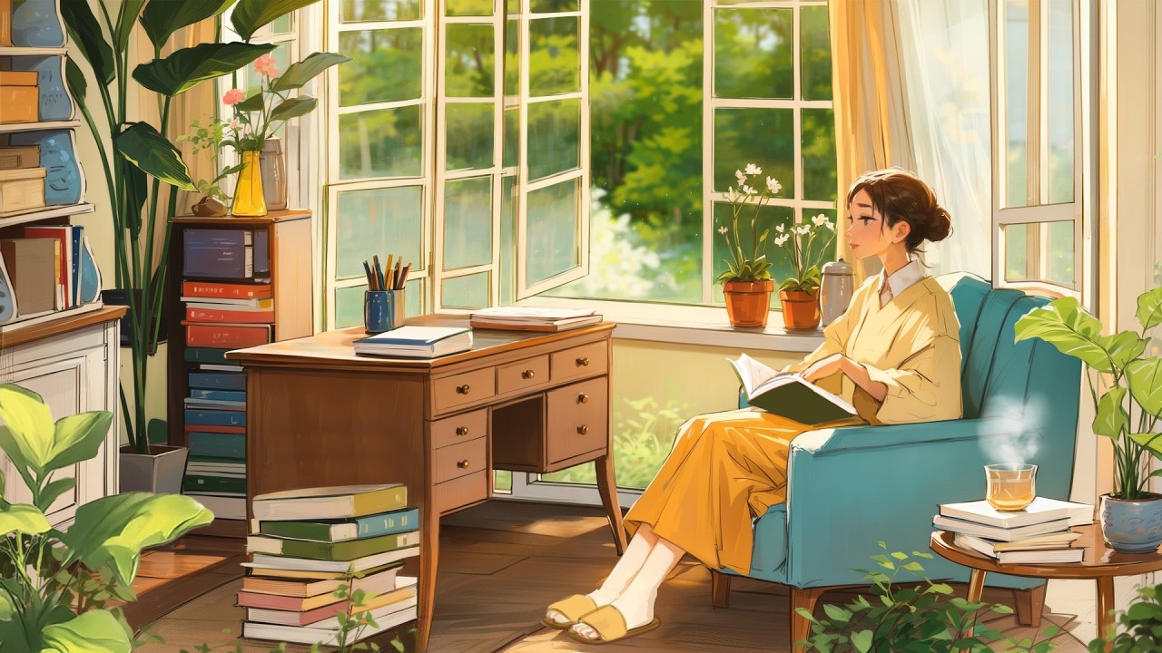 Morning Lofi Corner 🪴 Calm Music for Studying & Journaling ~ Relaxing Lofi Hip Hop Beats