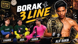 BORAK 3LINE - CHAMPION MUAYTHAI BEG4DUH SEBAB KIPAS !! ALIFF ROBOHKAN STUDIO !!