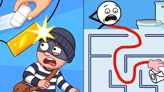 😱 Impossible Brain Puzzle Games Thief Puzzle VS Pet Me Maze | Viral Puzzle Game 2048 gameplay screenshot 2
