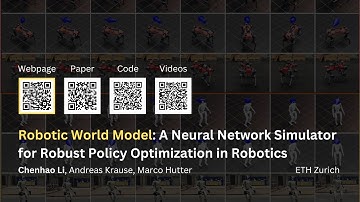 Robotic World Model: A Neural Network Simulator for Robust Policy Optimization in Robotics