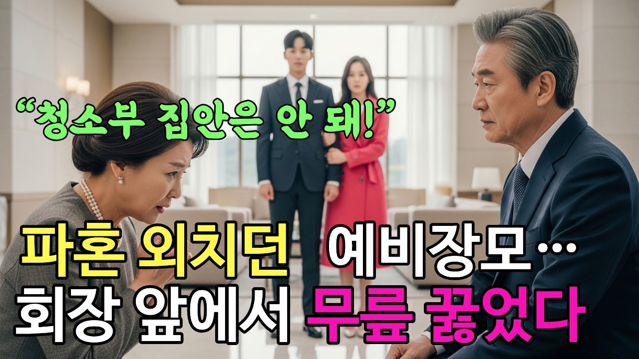 “청소부 집안이랑은 결혼 못 해!” 파혼 외치던 예비장모….20조 재벌 회장 앞에서 무릎 꿇고 빌기 시작하는데.. | 인생사연 | 반전사연 | 감동사연