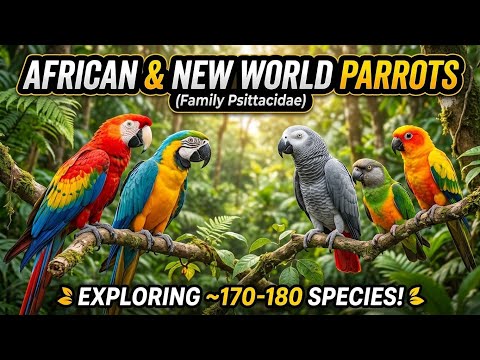 African & New World Parrots (Psittacidae) – Complete Guide to All ~180 Species