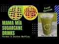 Pandan and durian waffle  mama ma sugarcane drinks  honest review  chinatown houston tx