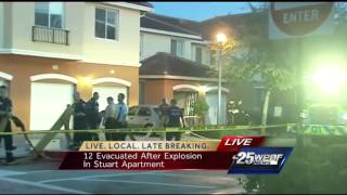 Dozens evacuated after explosion in Stuart apartment