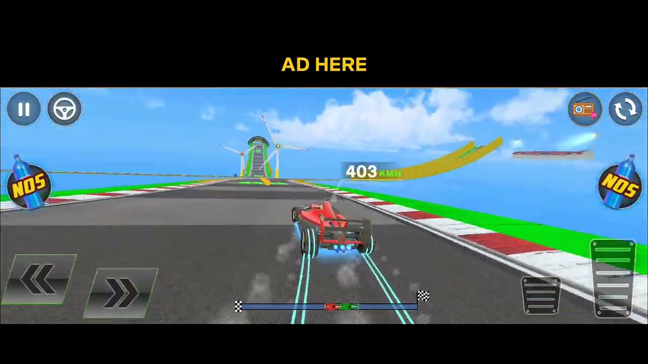 Formula 1 car race gaming stunt style video game