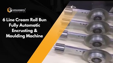 6 Line Cream Roll Bun Fully Automatic Encrusting & Moulding Machine／  LS SMART MACHINERY