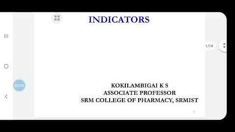 Theory of indicators