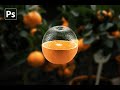 Photoshop Photo Manipulation Tutorial | Floating Orange Effect (Step by Step)
