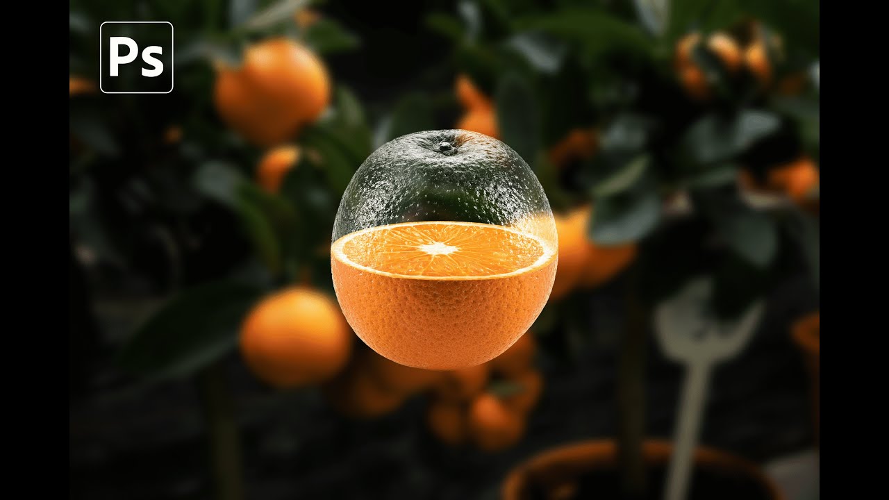 Photoshop Photo Manipulation Tutorial | Floating Orange Effect (Step by Step)