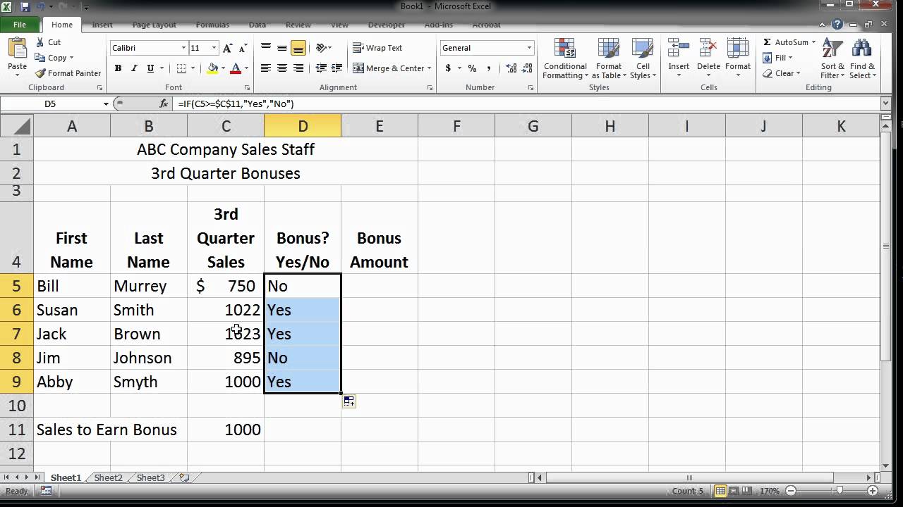 how to do an if then formula in excel