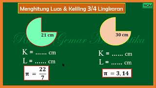 CALCULATING THE AREA AND PERIOD OF 3/4 OF A CIRCLE #circlearea #circlecircumference