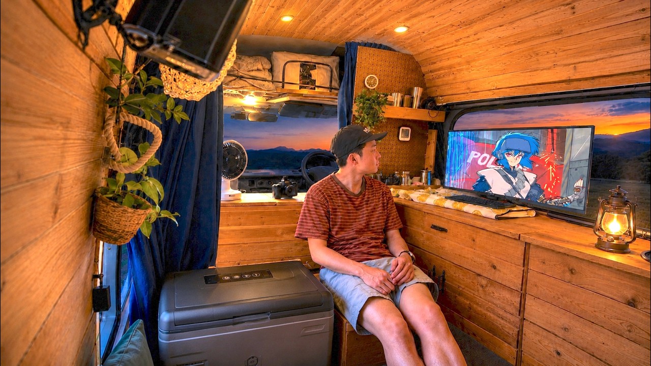 SOLO Van Camping | Cozy Anime & Chill in a summer breeze ASMR
