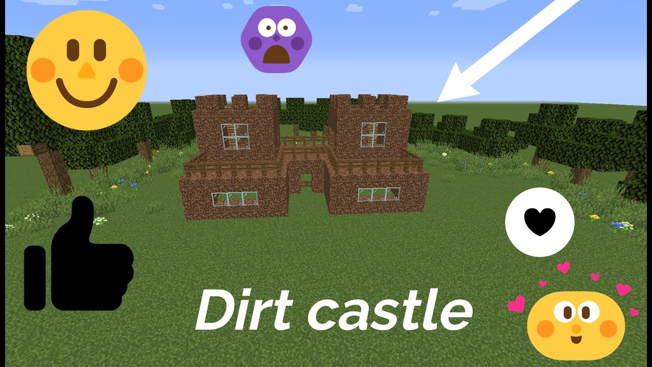 DIRT CASTLE IN MINECRAFT #minecraft#pewdiepiesong - YouTube