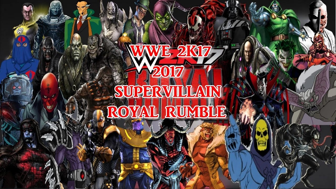 WWE 2K17 суперзлодеев Royal Rumble Match 2017