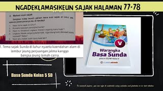 Sajak Lembur Kuring Jeung Ngajawab Pananya Halaman 78-Kelas 5 SD Buku Warangka Basa Sunda