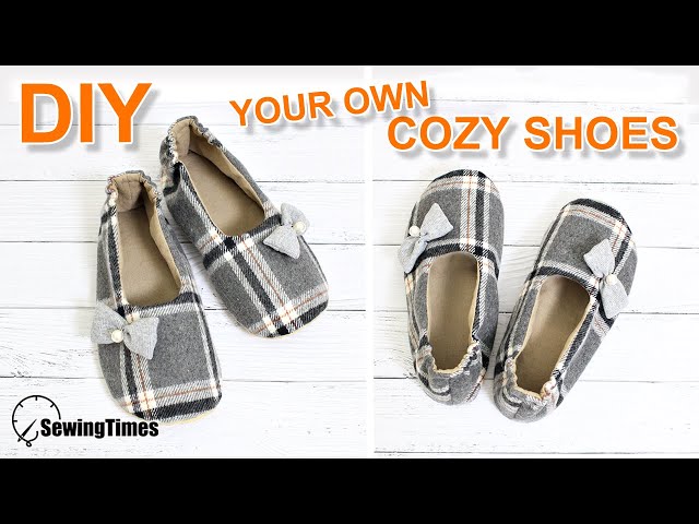 DIY Your Own Cozy Shoes 룸슈즈만들기 | How to make slippers the size you want. [sewingtimes]