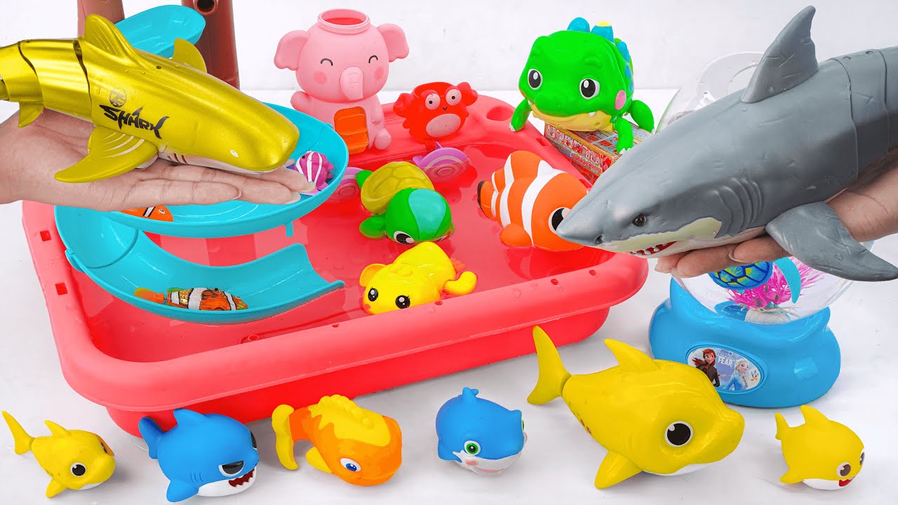 [Toy asmr] RC Whale & Dolphin & Baby Shark & Nimo Fish & Pink Aquarium ...