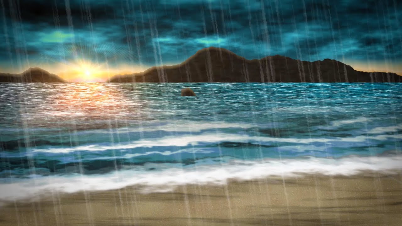 Rain Sounds for Sleeping + Ocean Waves | Also for Studying, Focus, Relaxation | White Noise