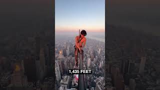 This man climbs all the way to the top of the Empire State Building #empirestate #newyork