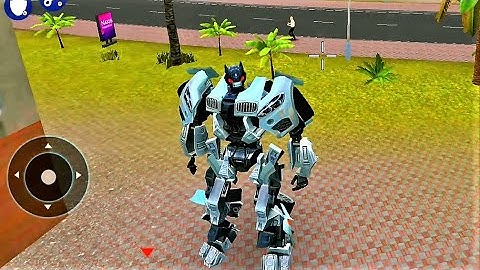 Robot Car Transformer Rope Hero Miami Games - New 2023 Game of BMW X6 robot - IOS Android Gameplay