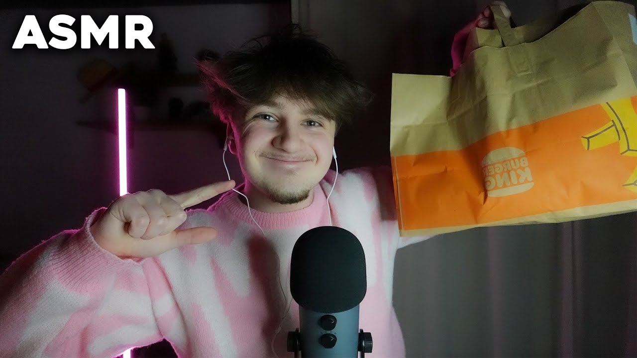 ASMR DEGUSTATION D'UN BURGER KING 🍔👑