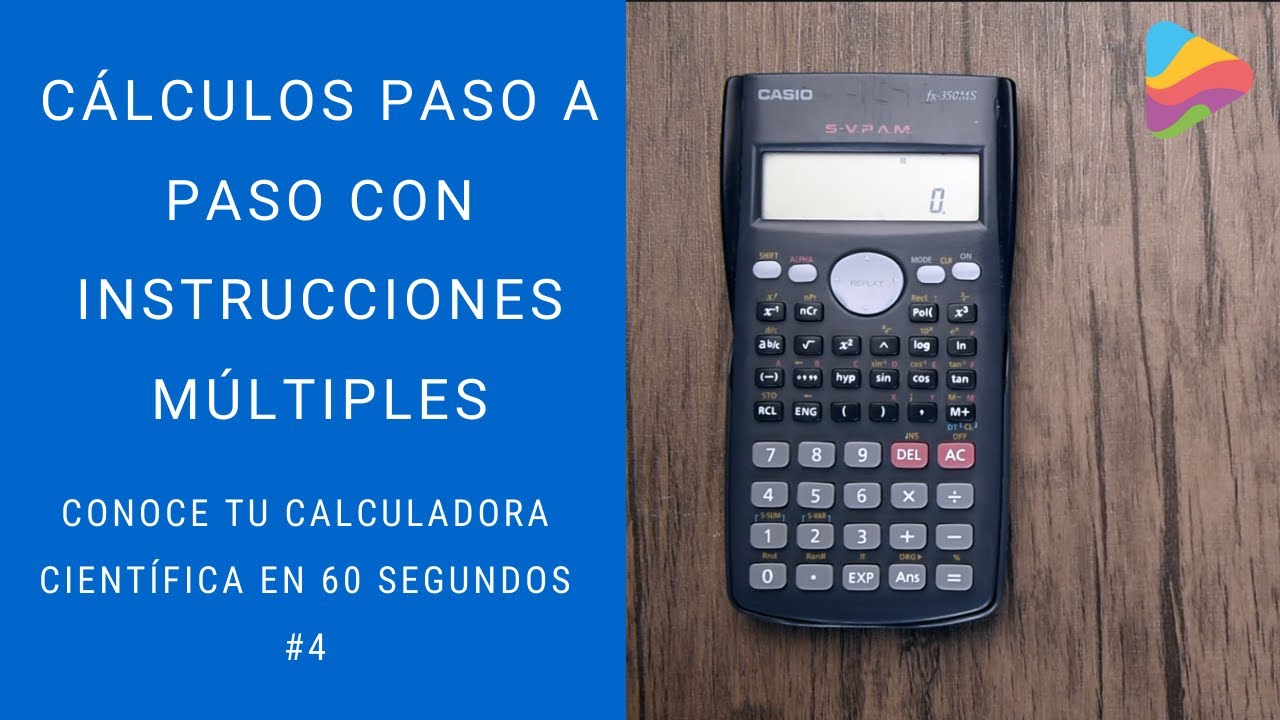 Cálculos paso a paso con instrucciones múltiples(Conoce tu calculadora  científica en 60 segundos #4) - YouTube