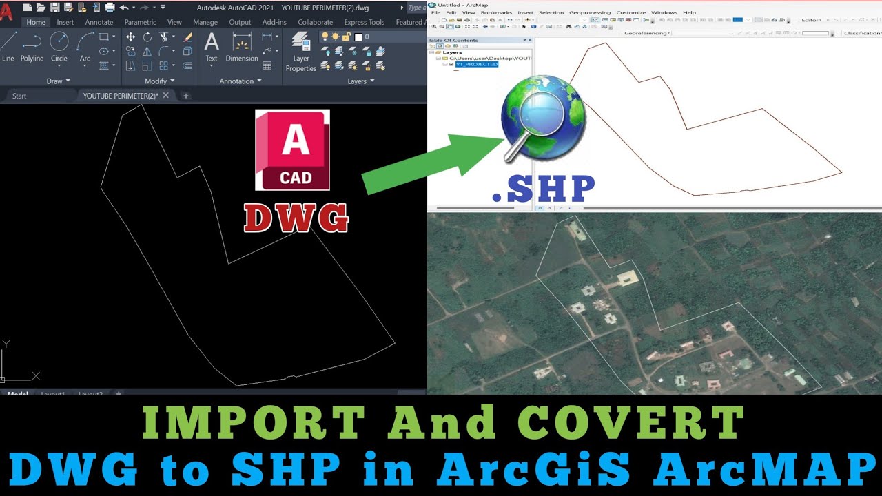 Import and Convert DWG AutoCAD file into Shapefile Easily in Arcmap ...