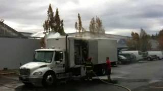 Paper Shredding Truck Fire