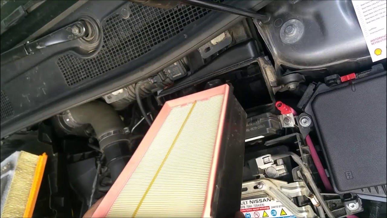 DIY Renault Megane 3 III Facelift 2014 Luftfilter wechseln Airfilter 