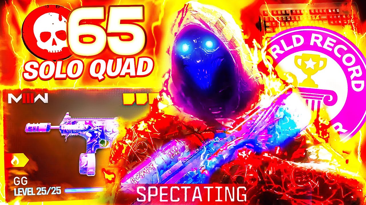 SPECTATING WORLD RECORD 65 KILLS SOLO QUADS in Warzone 3! - YouTube