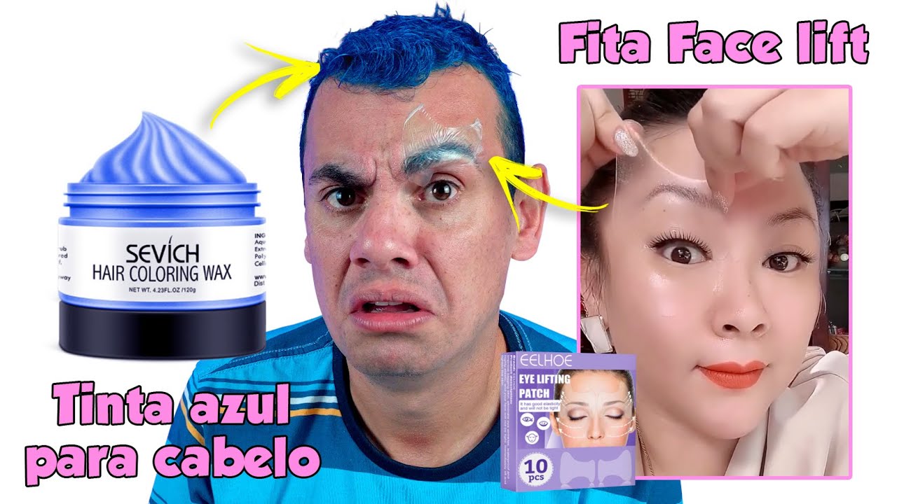 FITA FACE LIFT E TINTA AZUL PARA CABELO - Fubá online