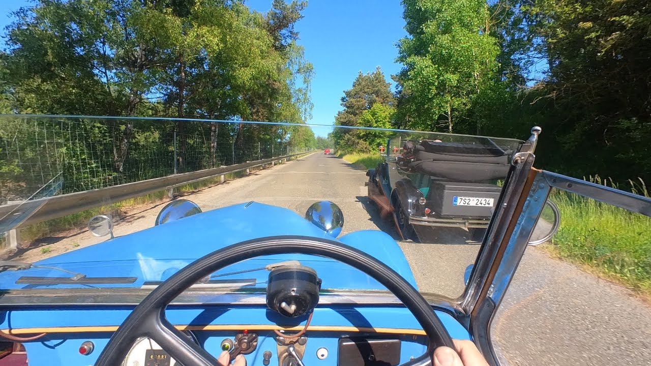 Jízda veteránem Tatra 57A + Praga Baby (Memorial Petra Muchy 2023)