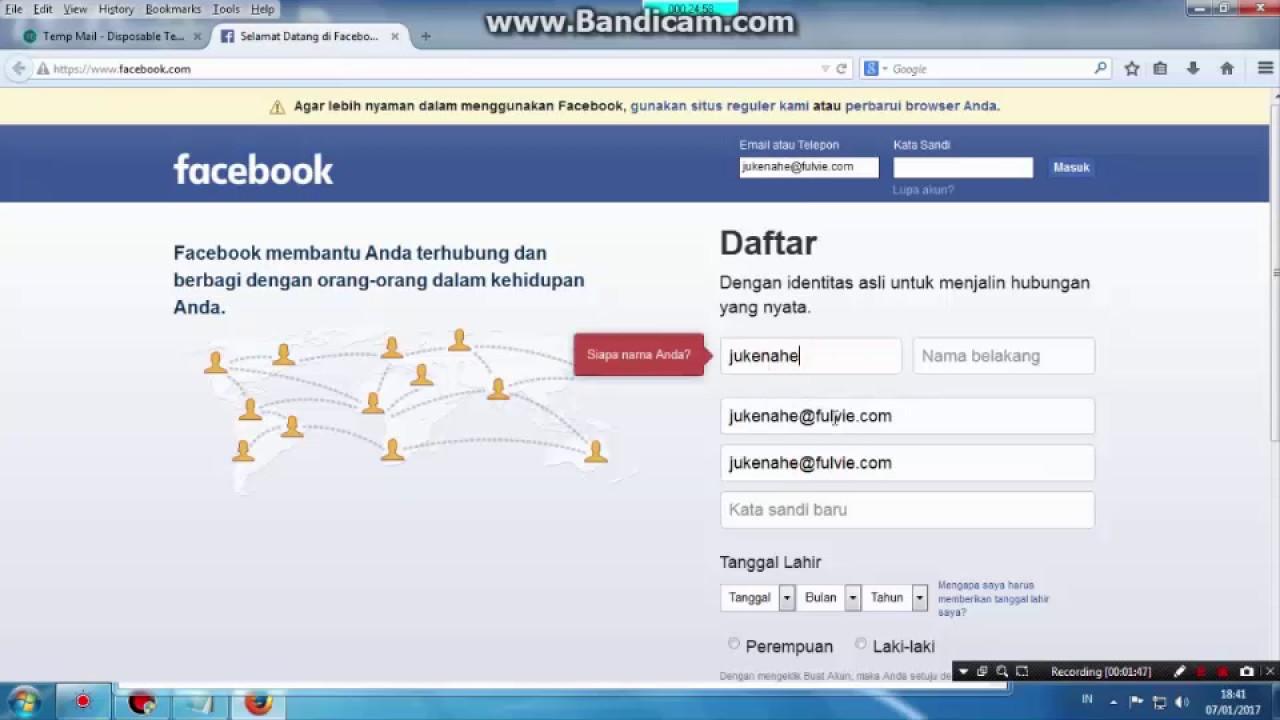  Cara  membuat  akun facebook  tanpa menggunakan email  dan 