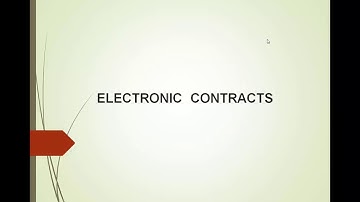 ELECTRONIC  CONTRACTS